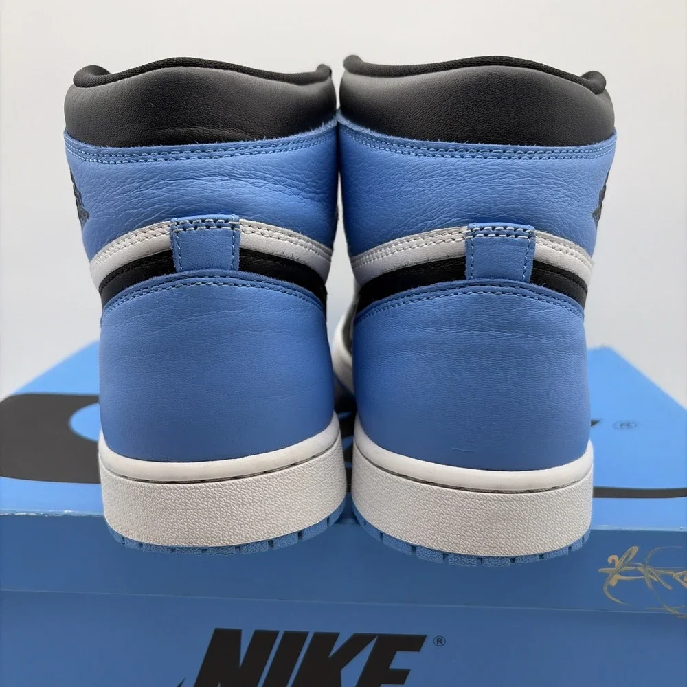 Jordan 1 Retro OG High UNC Toe Blue Black White DZ5485-400 Mens Size 12